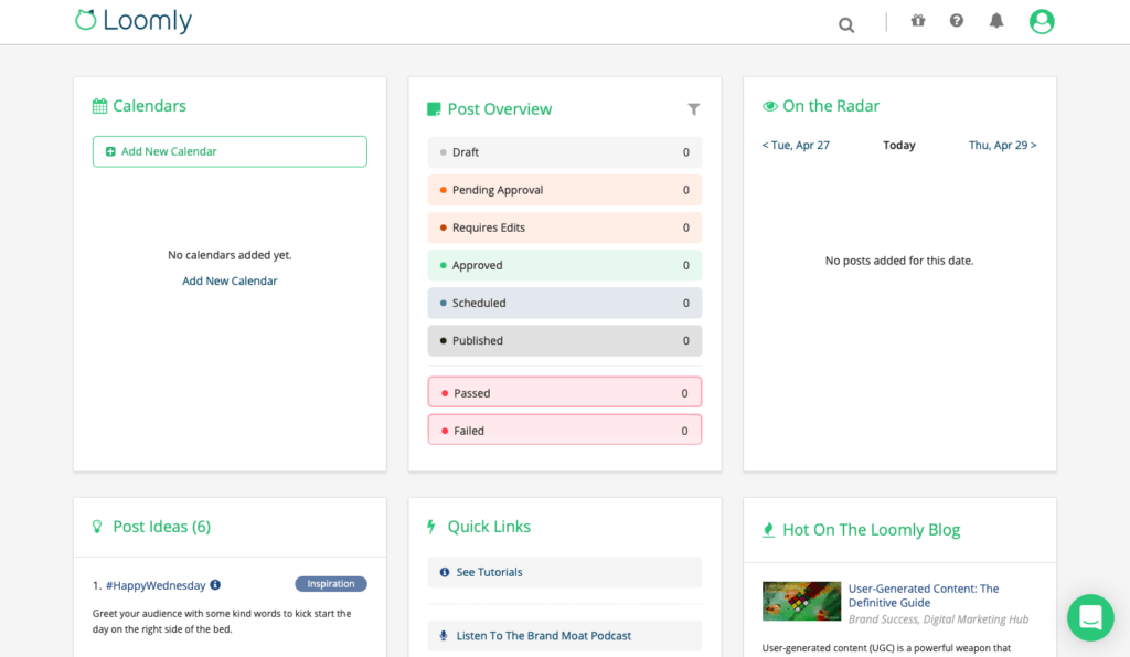 Programmer ses publications : Loomly. Découvrez le tableau comparatif de CYGNUM des différents outils pour planifier ses posts réseaux sociaux